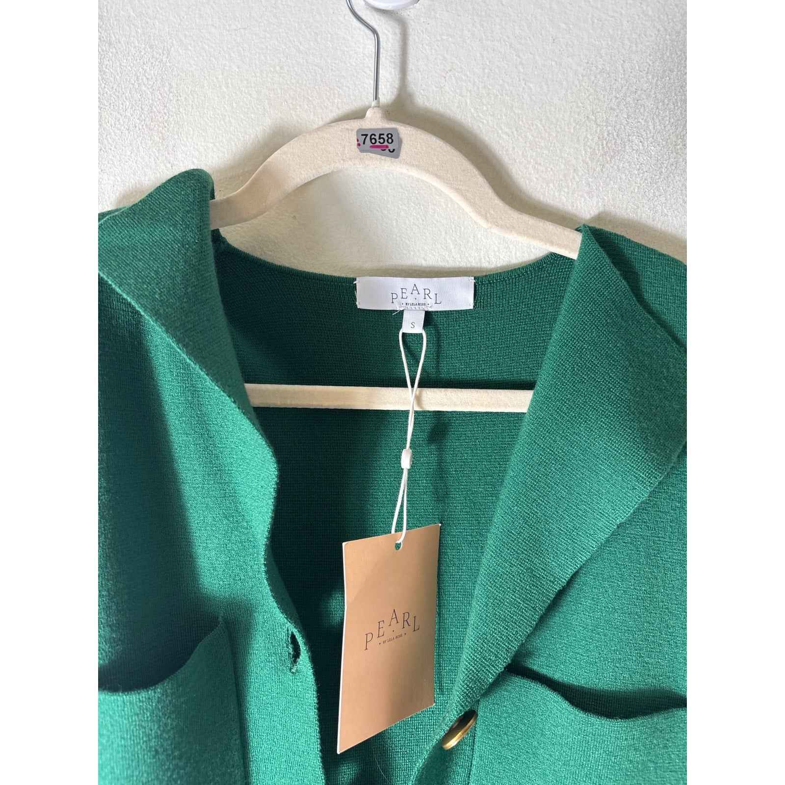 NWT Pearl Forest Green Sleeveless Knit Vest Dress Sz S