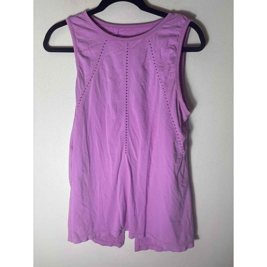 Athleta Purple Sleeveless Split Back Athletic Top Sz L