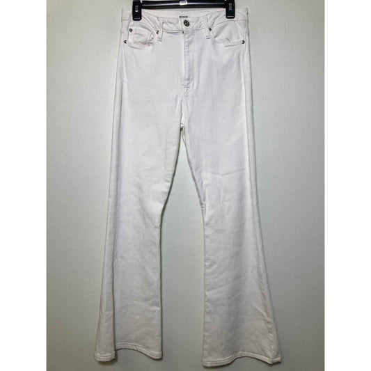 Hudson White High Rise Holly 5 Pkt Flare Denim Sz 30