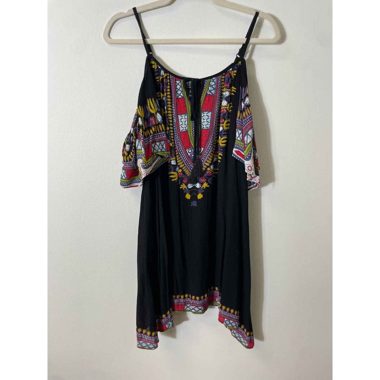 Angie Black Cold Shoulder Mini Dress Sz S