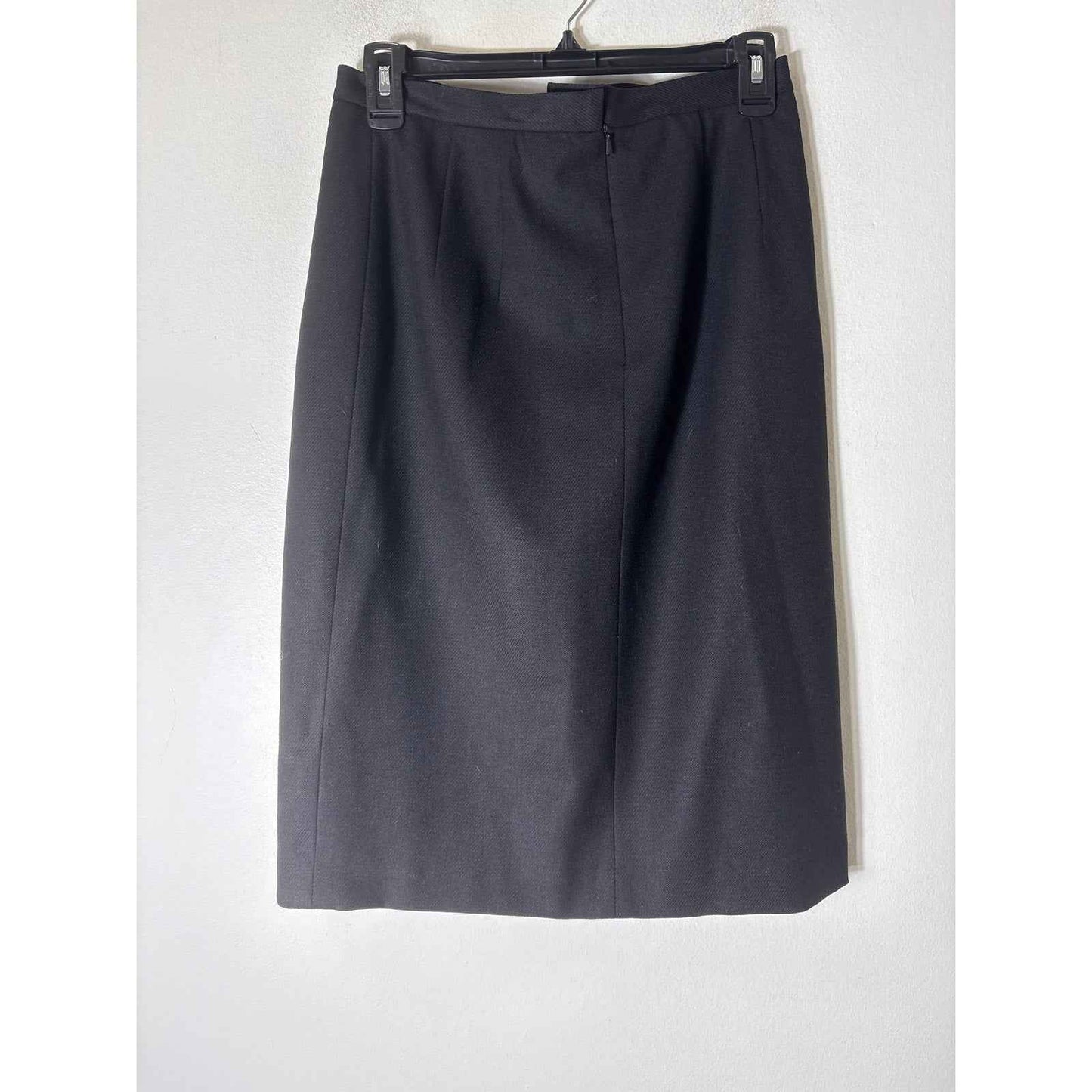 Talbots Black Wool Pencil SKirt Sz 8