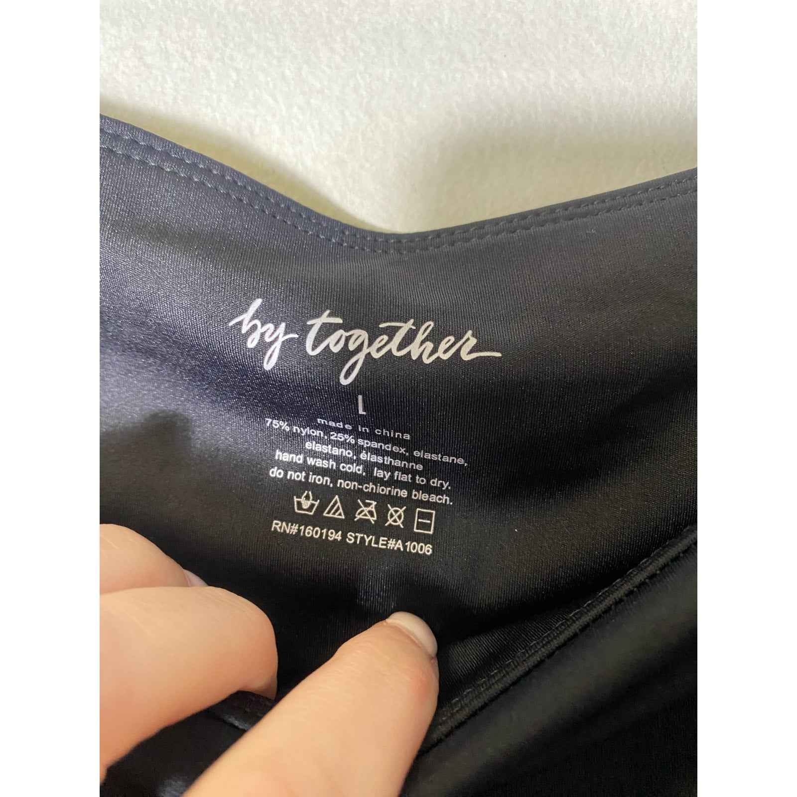 NWOT By Together Black Exercise  Leggings 2 pockets Sz S