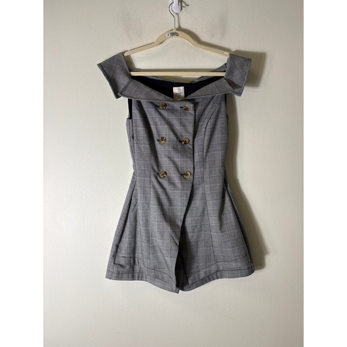 Maeve Black and White Tween Faux Leather Trimmed Mini Dress Sz 0P