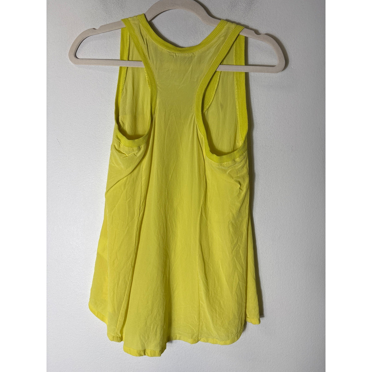 Joie Neon Yellow Racerback Silk Tank Sz XS