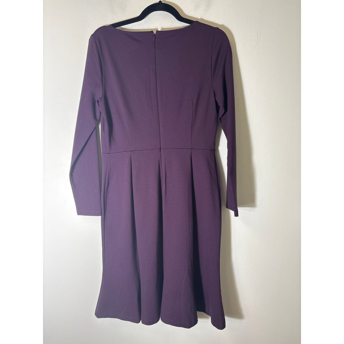 Ann Taylor Plum Long Sleeve Midi Dress Sz 6