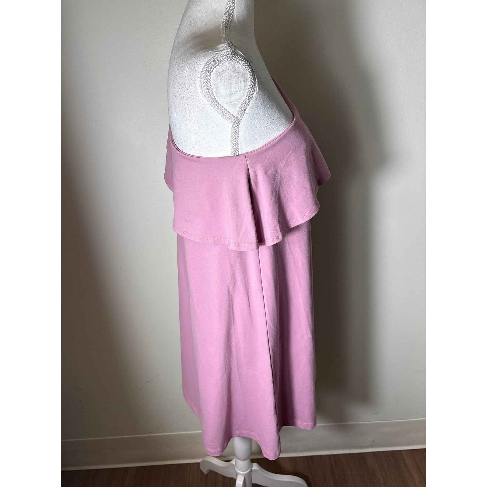Susana Monoco Pinkish Purple One Shoulder Ruffle Mini Dress Sz S