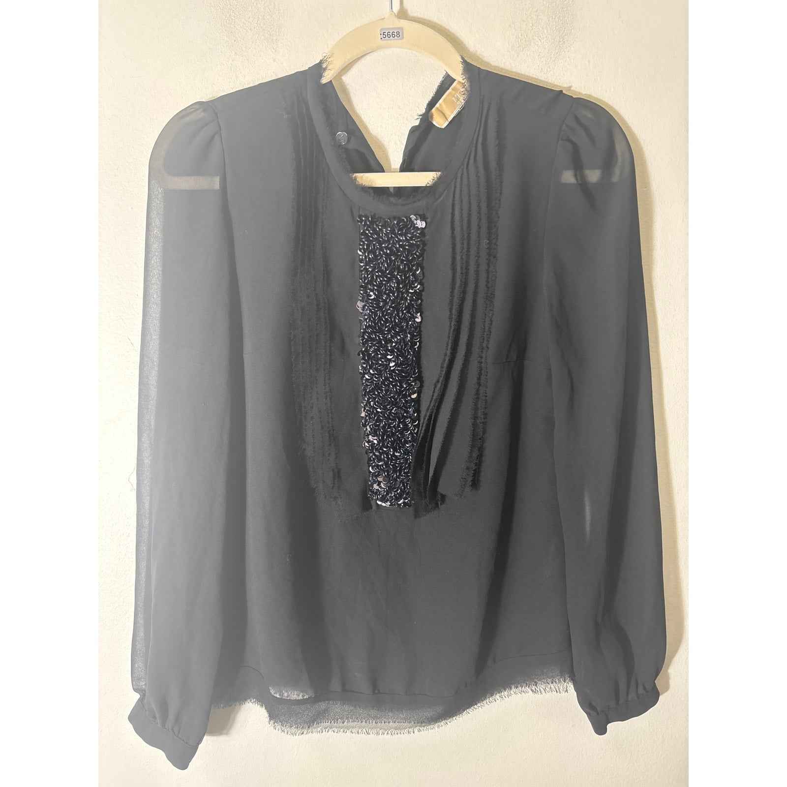 Michael Kors Black BLOUSE WITH Sequins Sz s