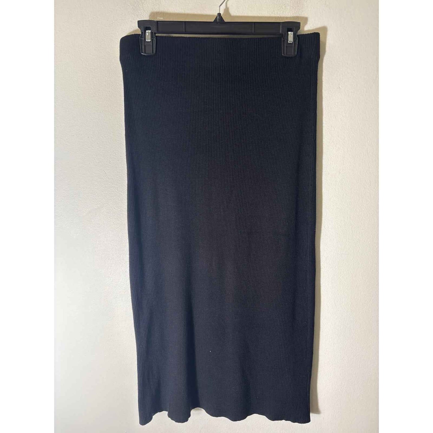 Rachel Roy Black Ripped Sweater Skirt Sz L