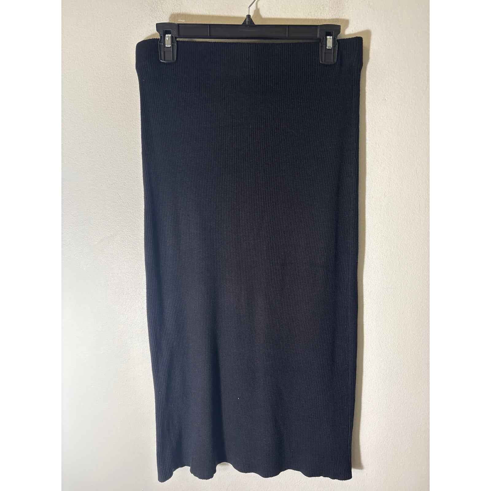 Rachel Roy Black Ripped Sweater Skirt Sz L