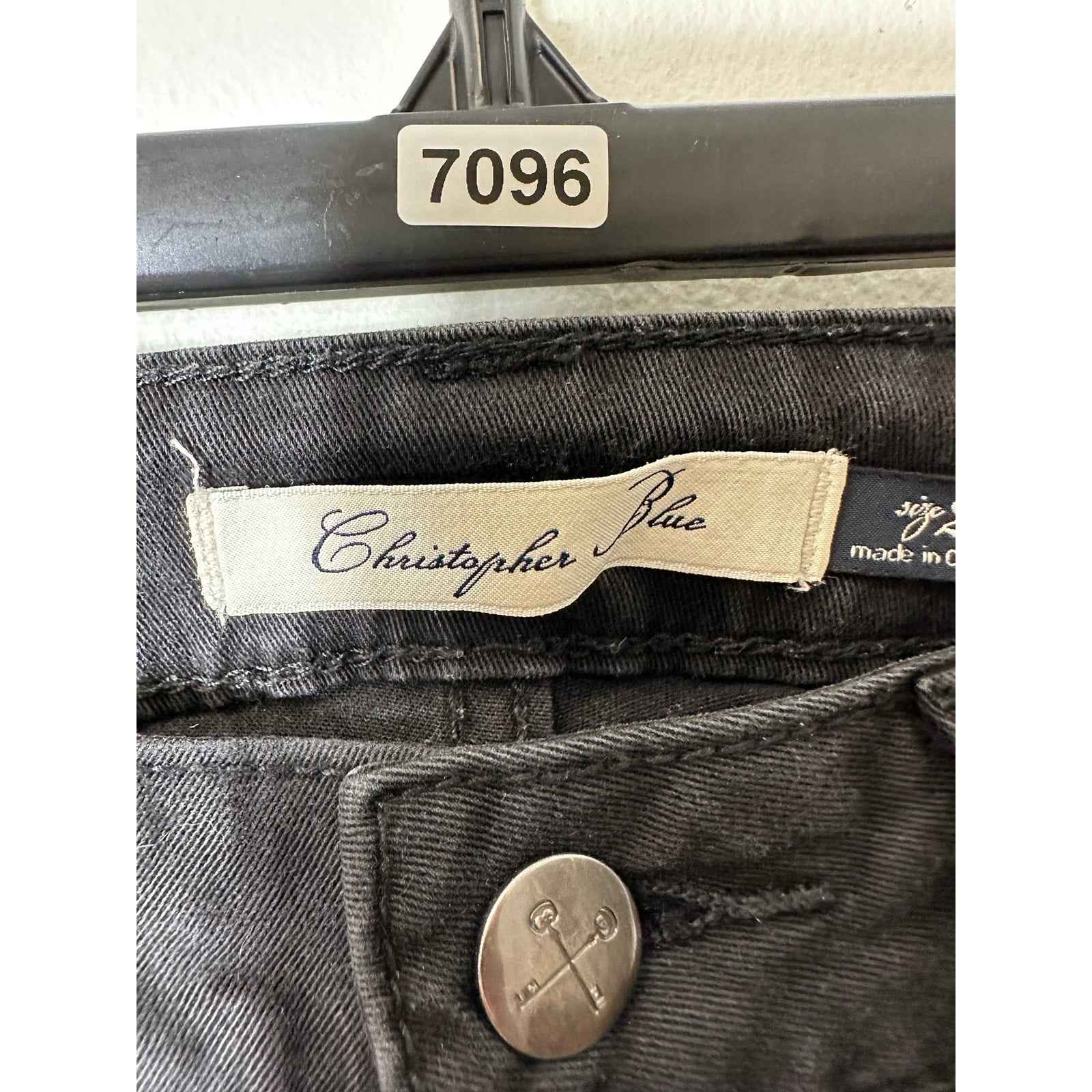 Women's Christopher Blue Black Straight-Leg cropped jeans Sz 2