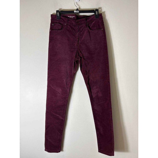 AG Plum The Farrah Skinny High Rise 5 Pocket Velvet Denim Sz 29R