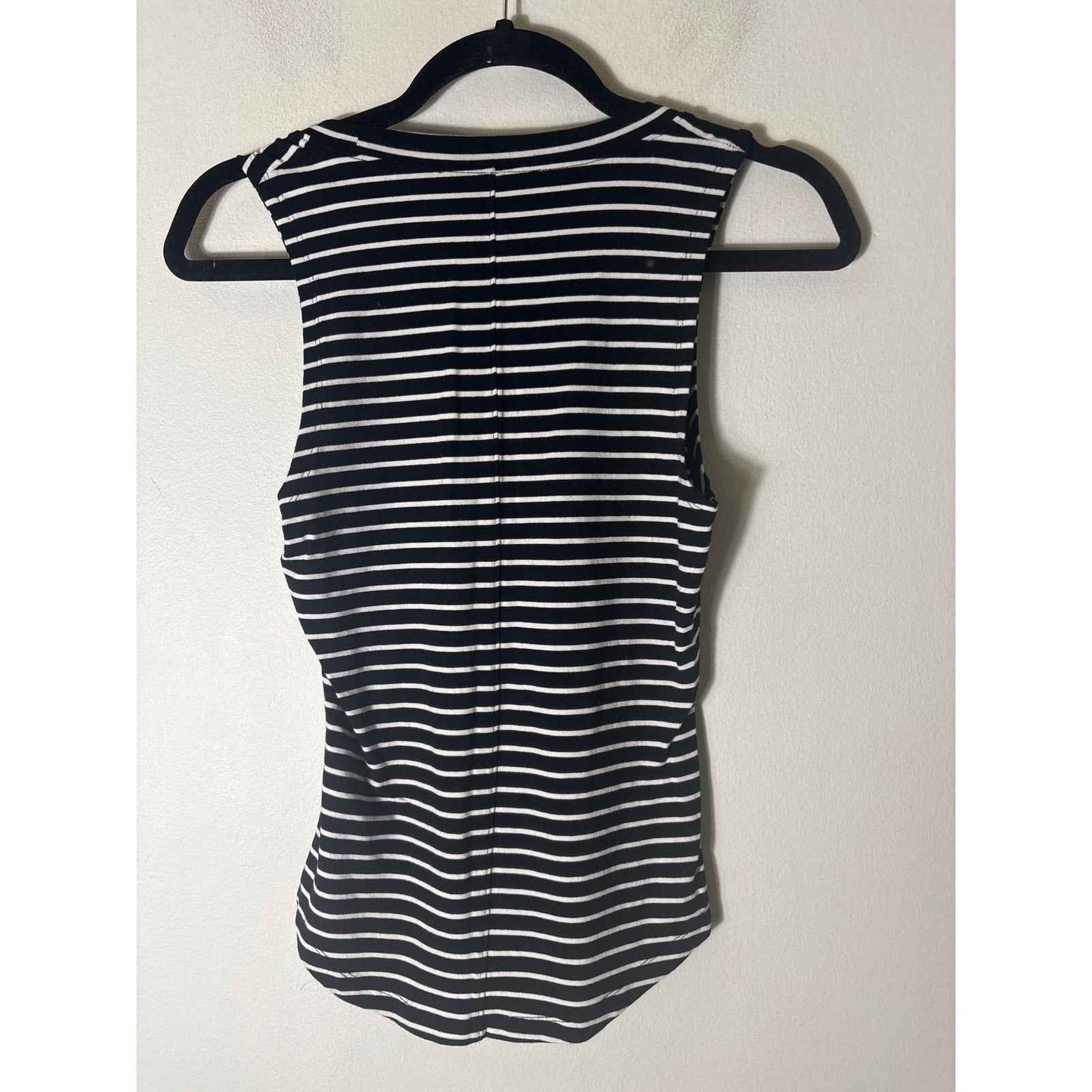 Frame Black And White Stripe Tank Sz M