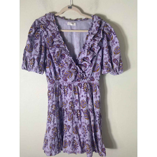 RAHI Lavendar Paisley Mini Dress Sz S