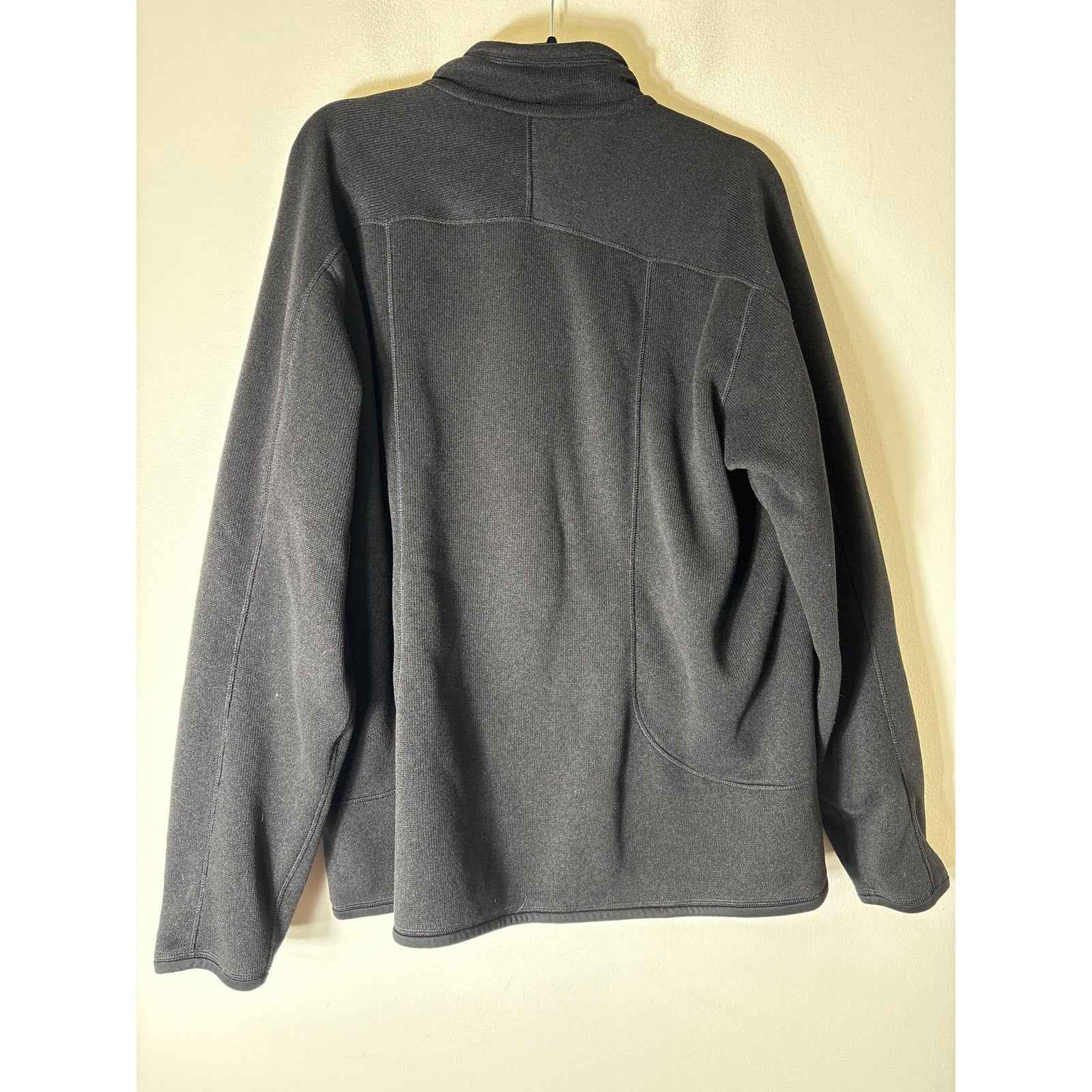 Mens Patagonia Black Long Sleeve Zip Front Jacket Sz XL