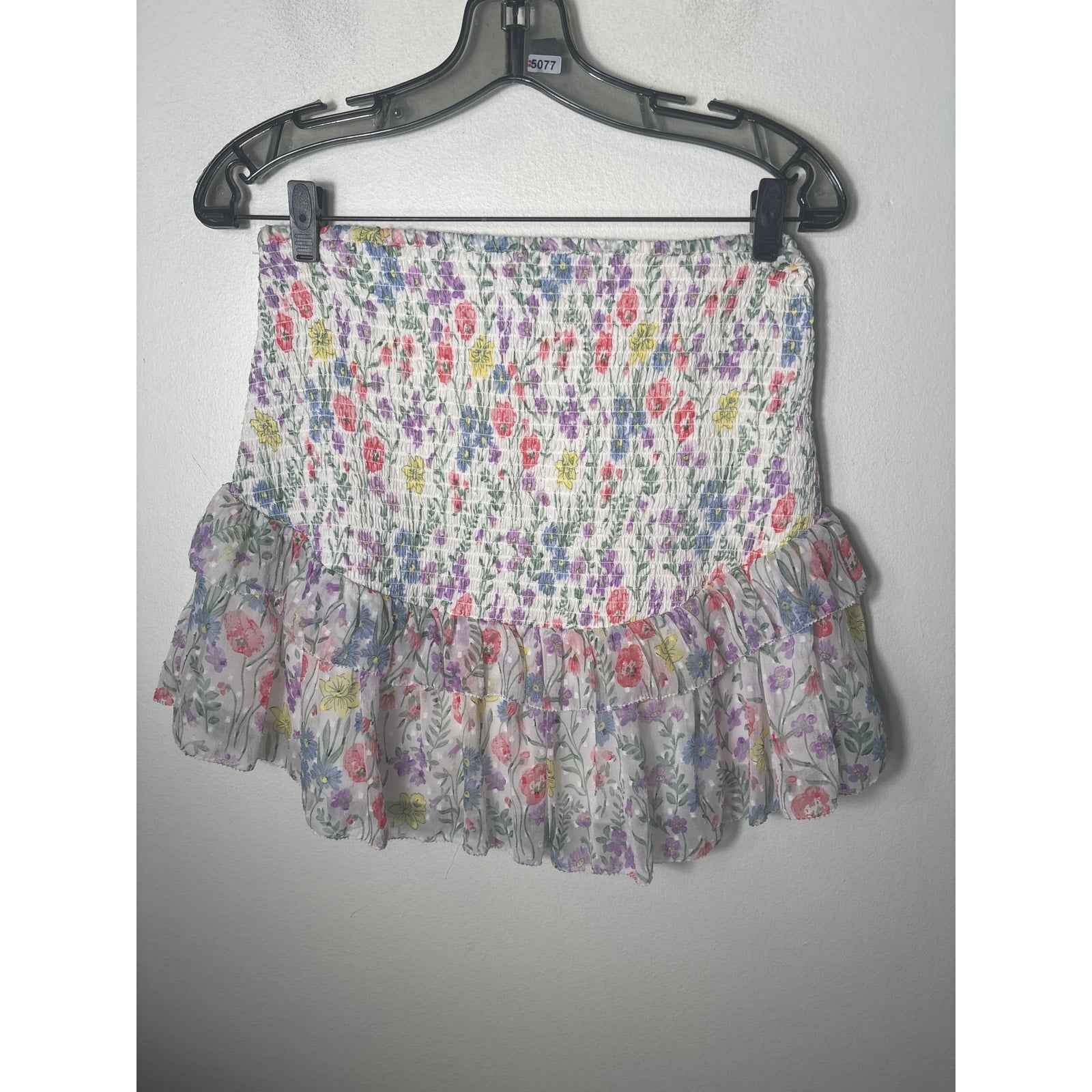 Saylor Multicolor Floral Crop Top and Skirt Set Sz