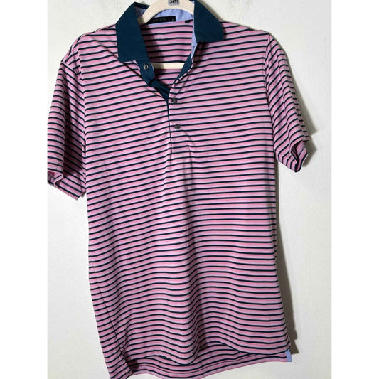 Men's Greyson Stans Short Sleeve Polo Pink/Green Sz S