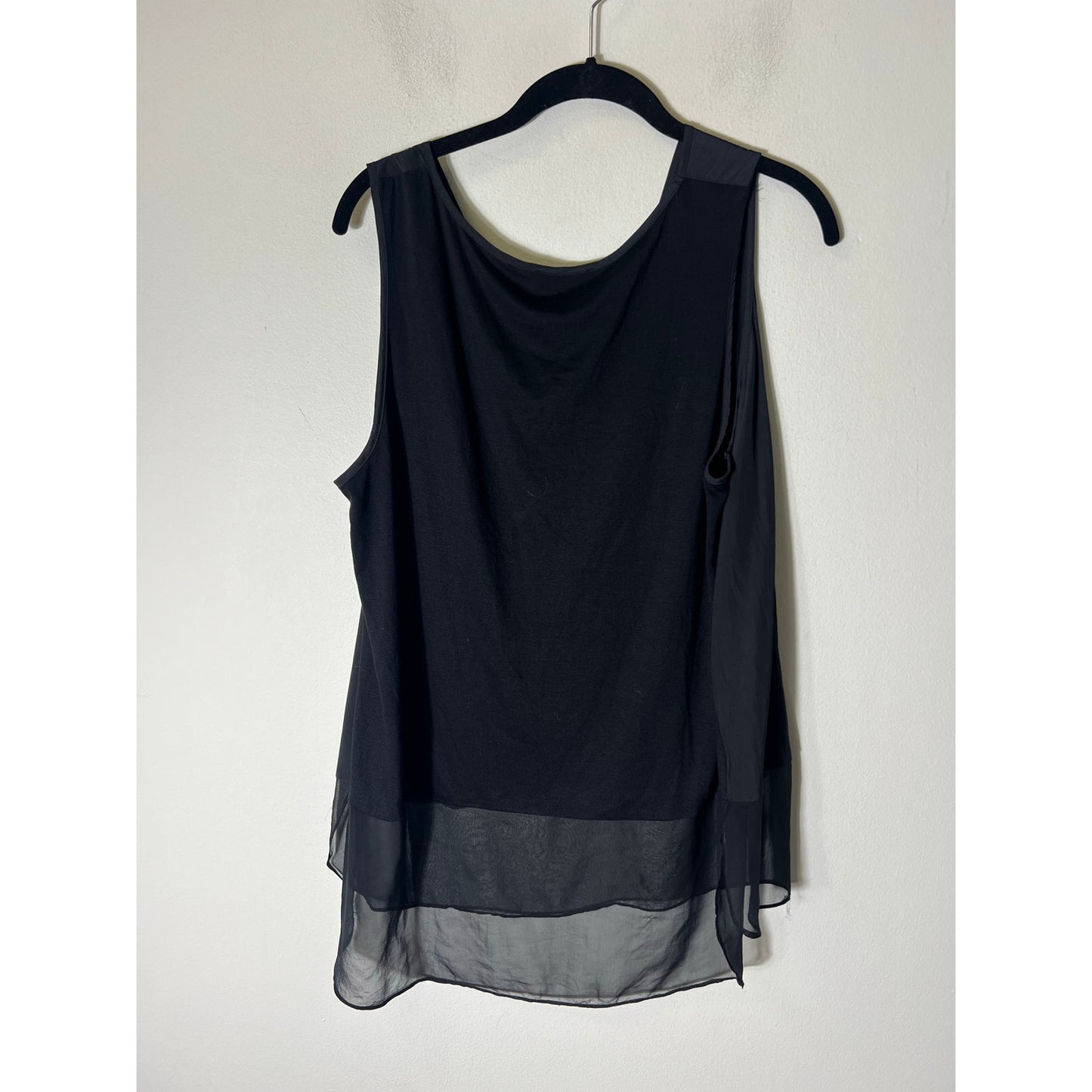 Lola and Sophie Black Loose Fit Sleeveless Tunic Sz XL