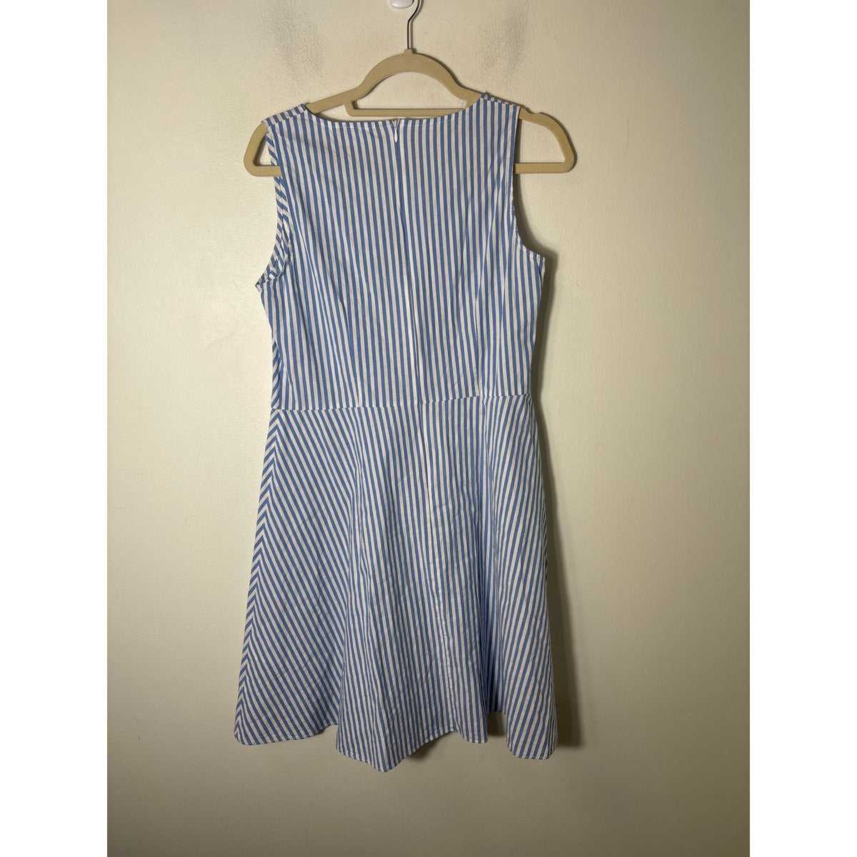 London Times Blue White Stripe Sleeveless A-Line Knee Length Dress Sz 10