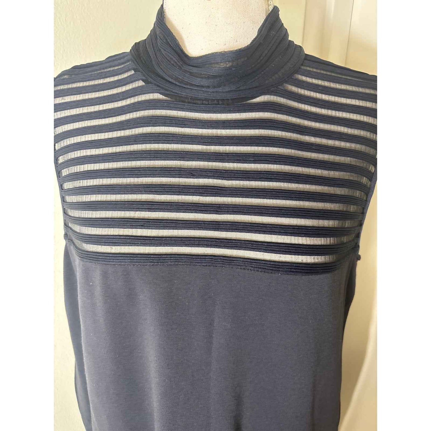 Lafayette 148 Navy Shift Dress Sz M