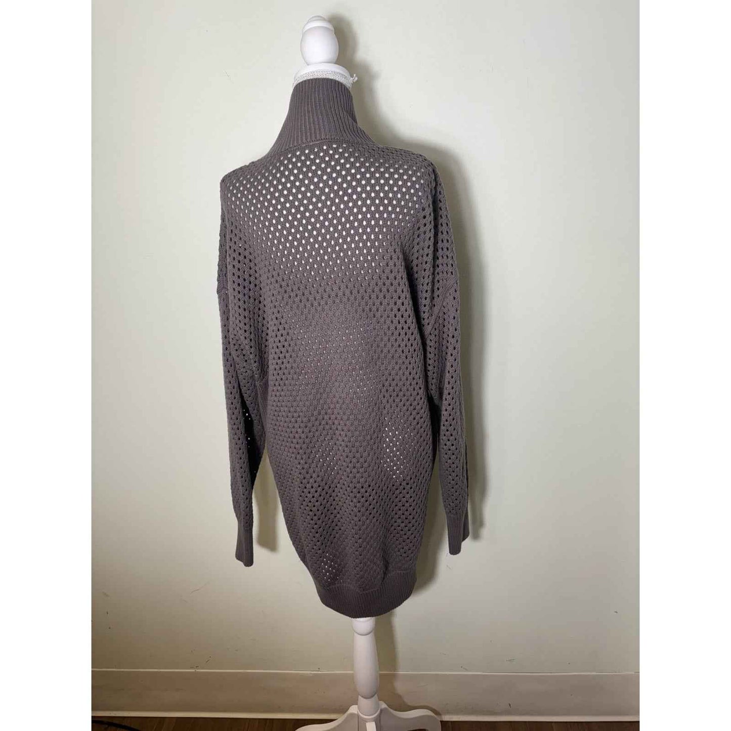 Varley Brown Front Zip Cardigan Sz S