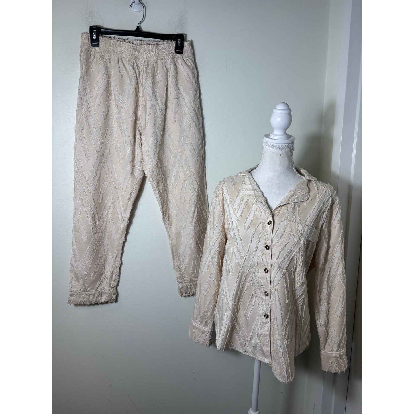 Buru Golden Beige Pants Set Sz S