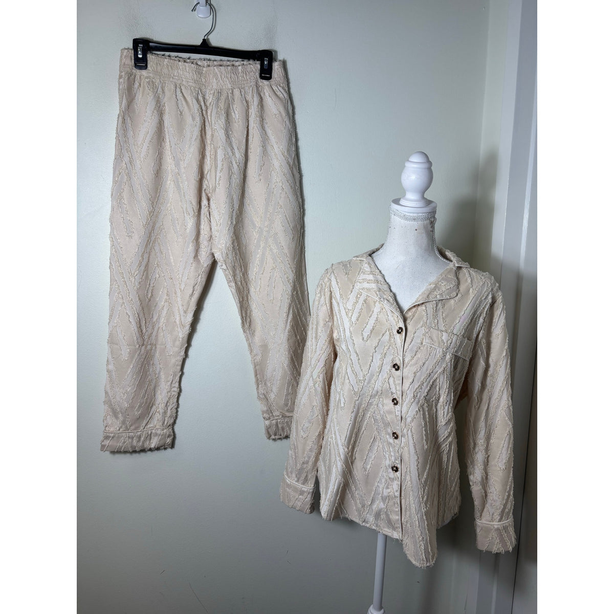 Buru Golden Beige Pants Set Sz S