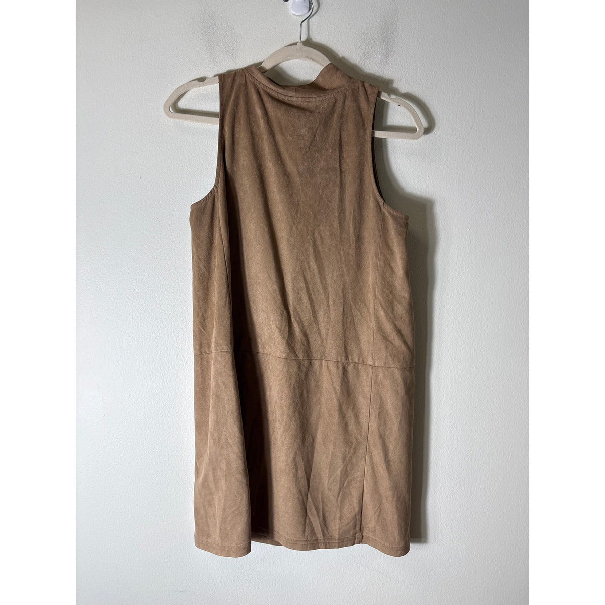 TCEC Light Brown Sleeveless Mock Neck Sheath Dress Sz M