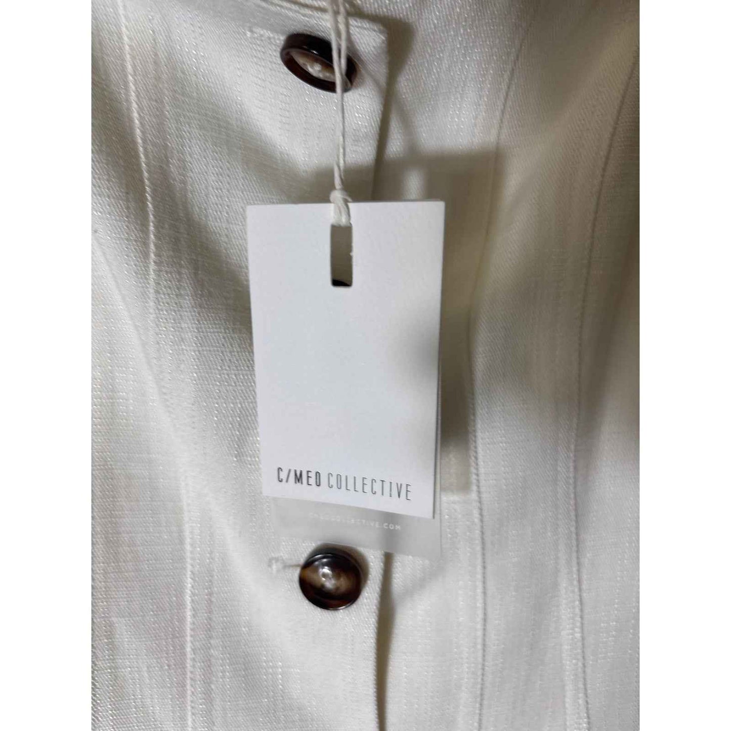 NWT C/Meo Collective Ivory "Collisions Mini Dress" Sz Xs/2