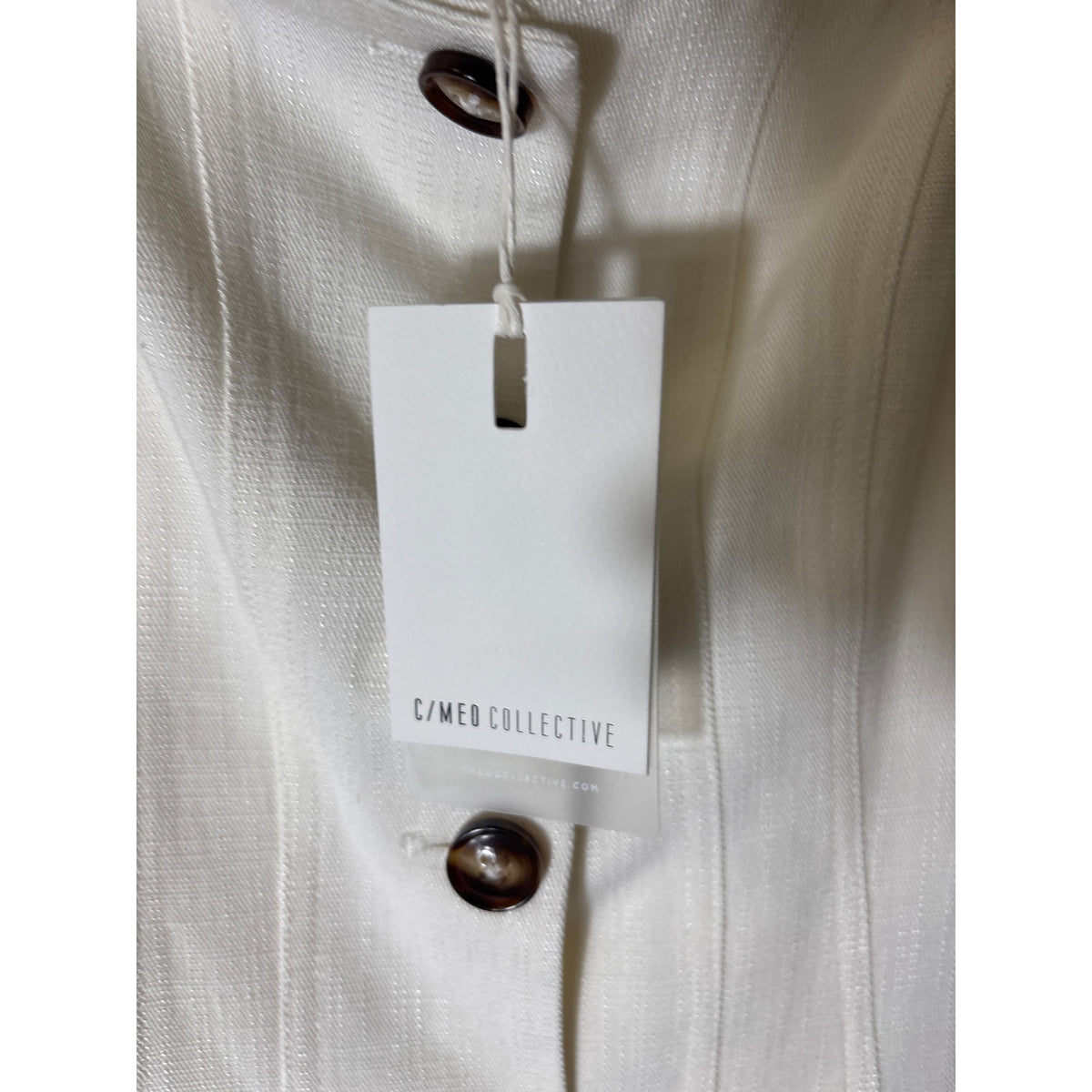 NWT C/Meo Collective Ivory "Collisions Mini Dress" Sz Xs/2