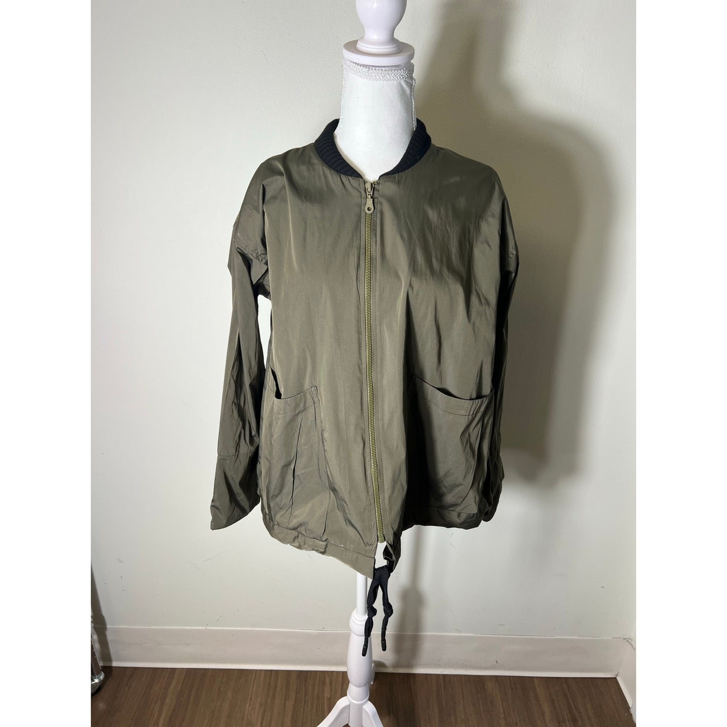 Gershonb R A M Olive Green Cropped Jacket Sz M