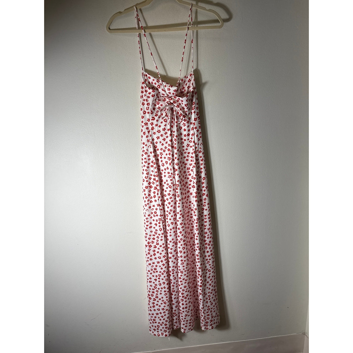 NWT Commense Red And White Floral Maxi Dress Sz XS