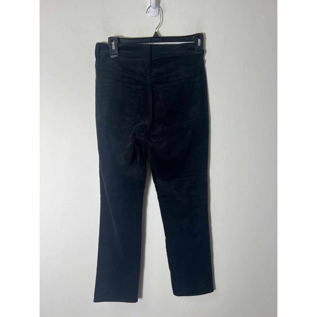J Crew Black Corduroy Straight Leg Ankle Pants Size 25 Petite