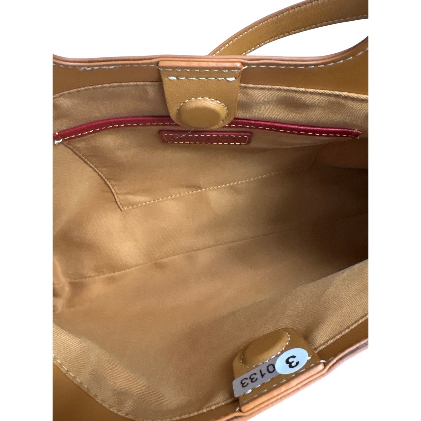 J. McLaughlin Dark Orange Folly Leather Purse with Bamboo Handles
