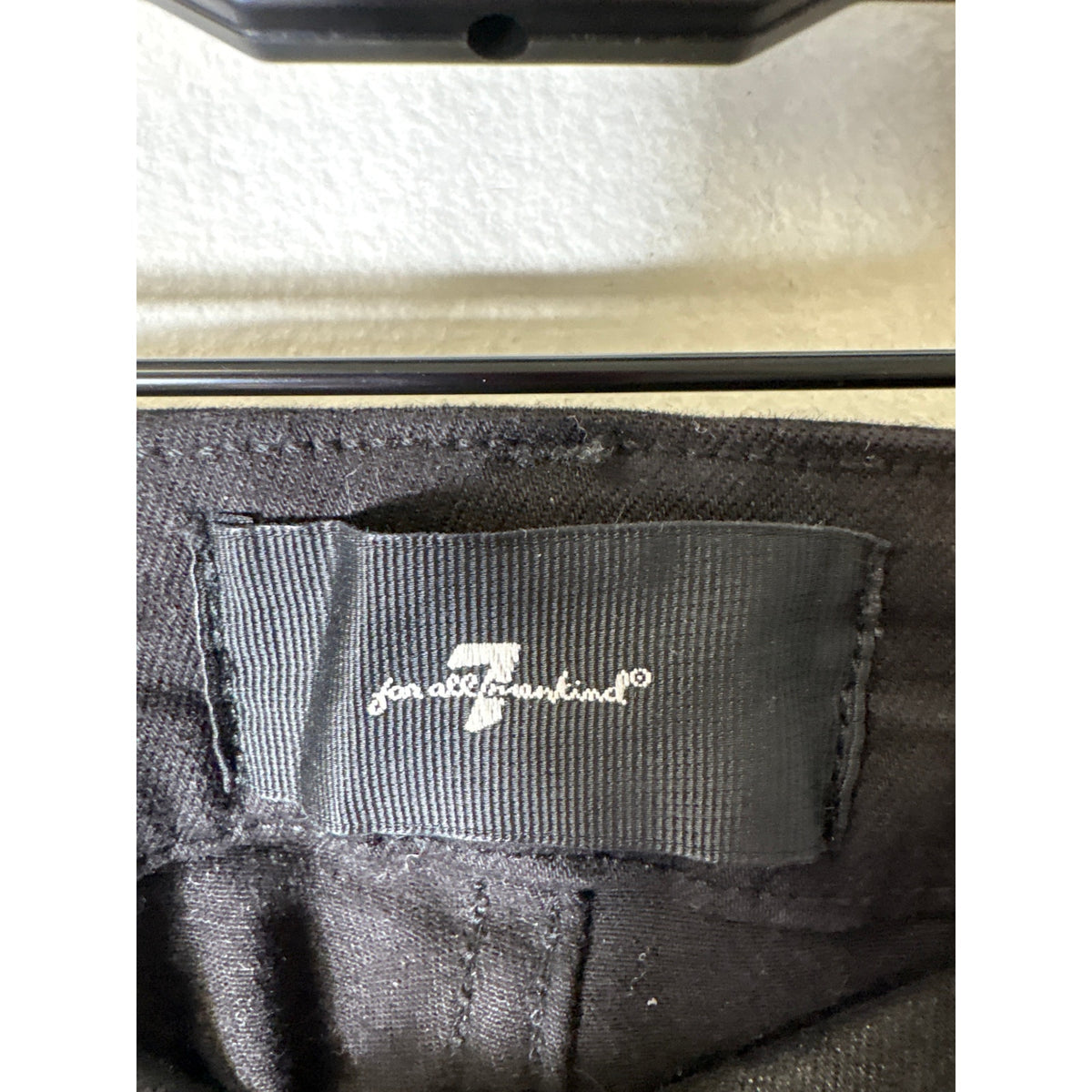 7 for All Mankind Black Waxxed 5 Pocket Denim Sz 26