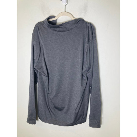 Vansport Navy Charcoal Gray Long Sleeve Performance Style Shirt Sz L