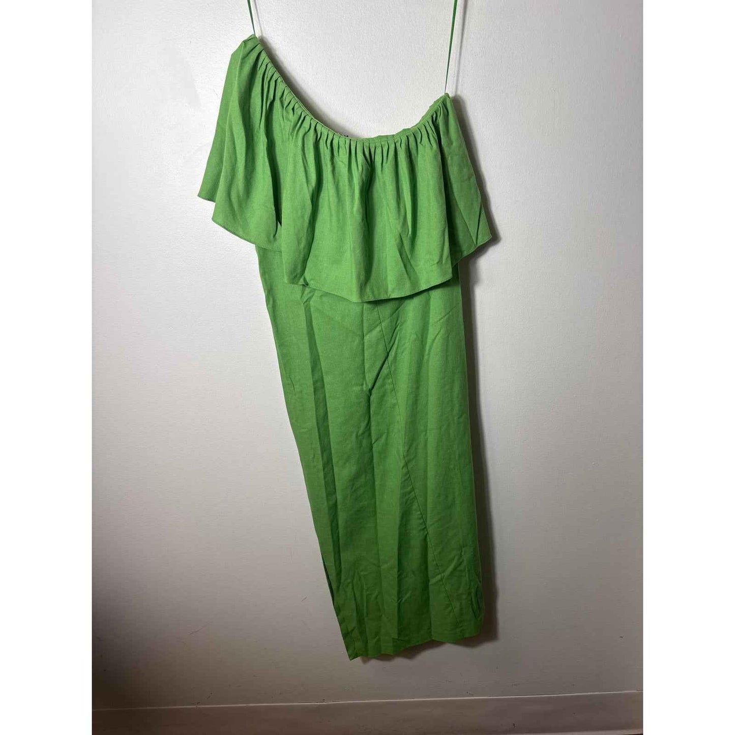 NWT Pomander Place Green Florencia One Shouder Dress Sz S