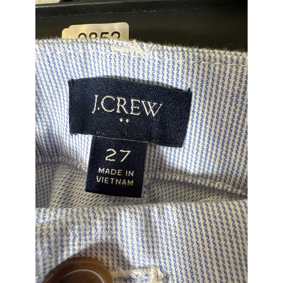 J. Crew Blue and White Mini Pin Stripe Pant Sz 27