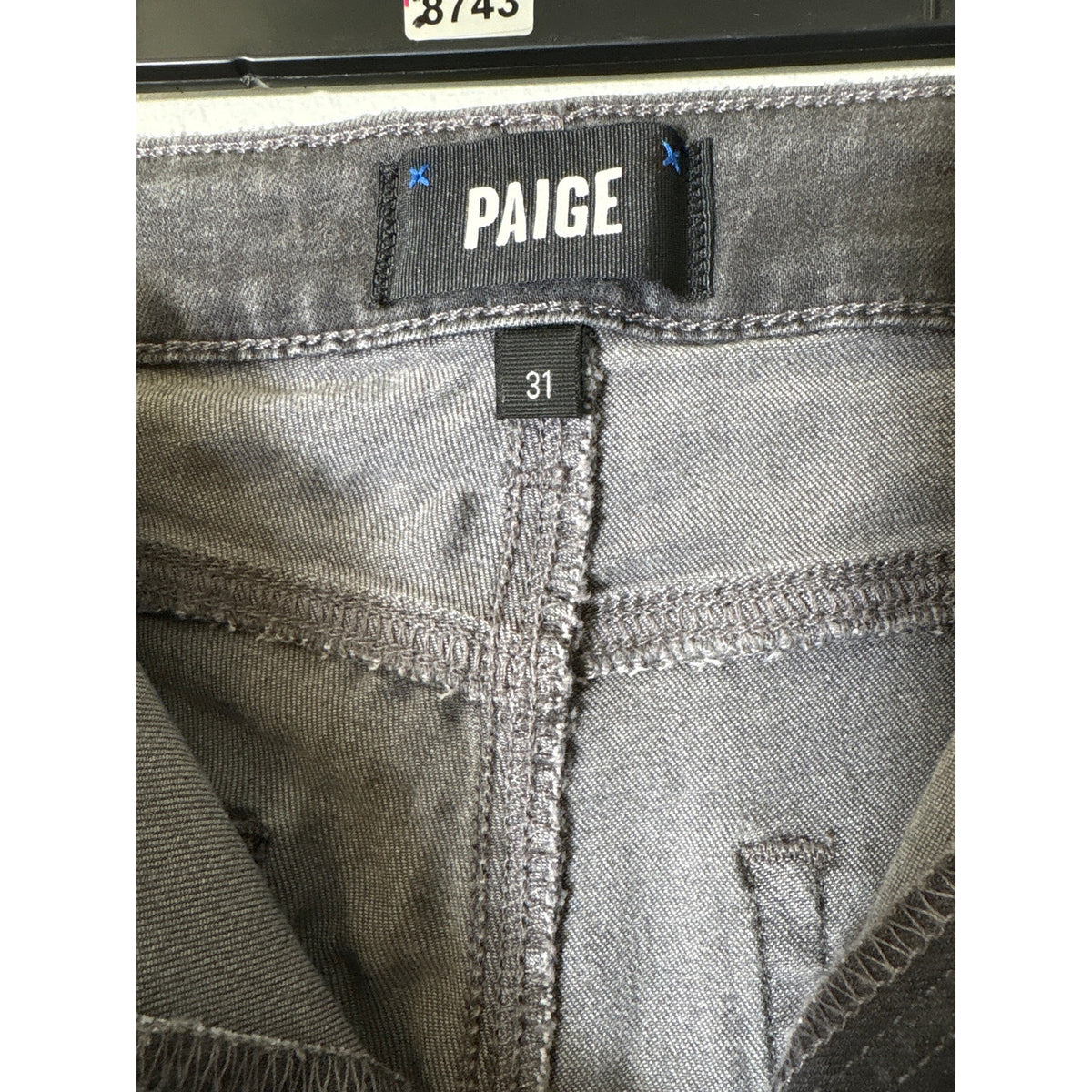 Paige Dark Gray "Hoxton Ankle" Skinny Jeans Sz 31