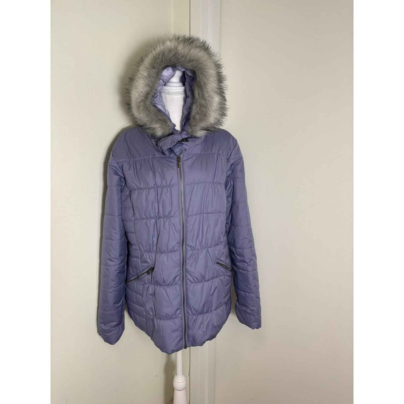 Columbia Perwinkle Hooded Puffer Jacket Sz L