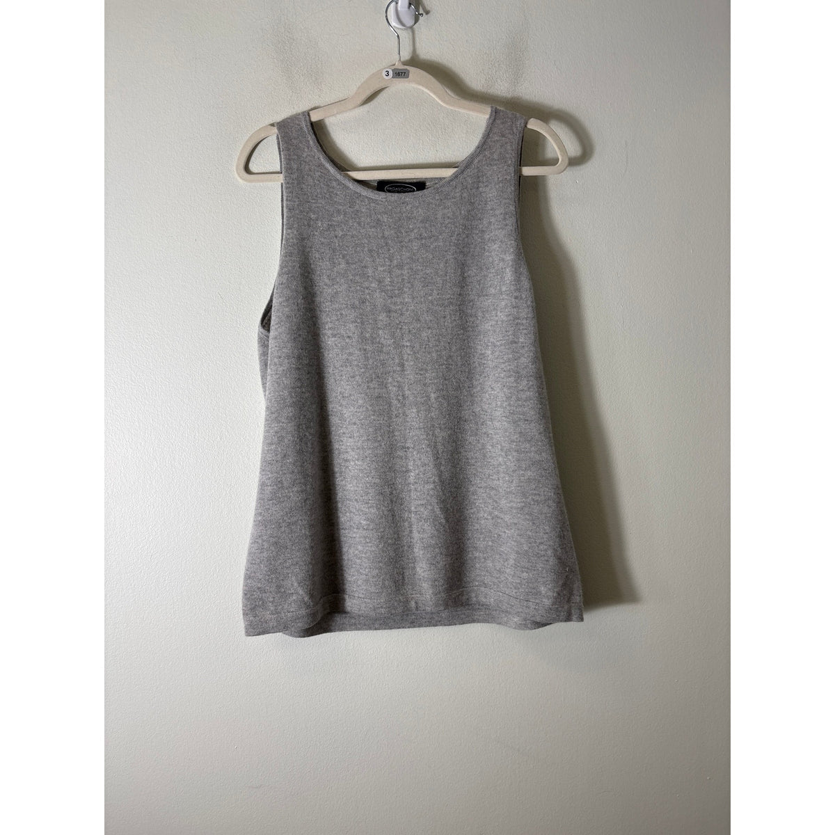 Magaschoni NY Light Gray Cashmere Top Sz XL