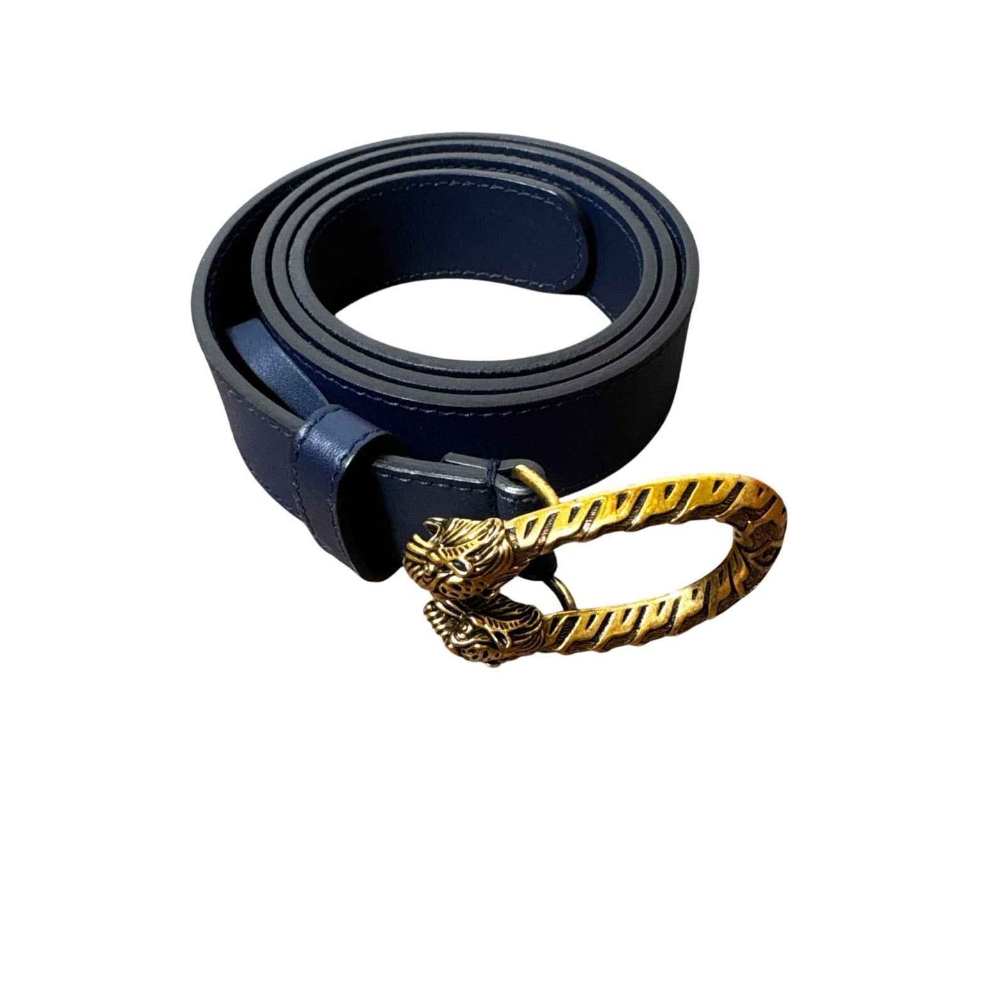 Gucci Dionysus Navy Leather Belt Sz 36"