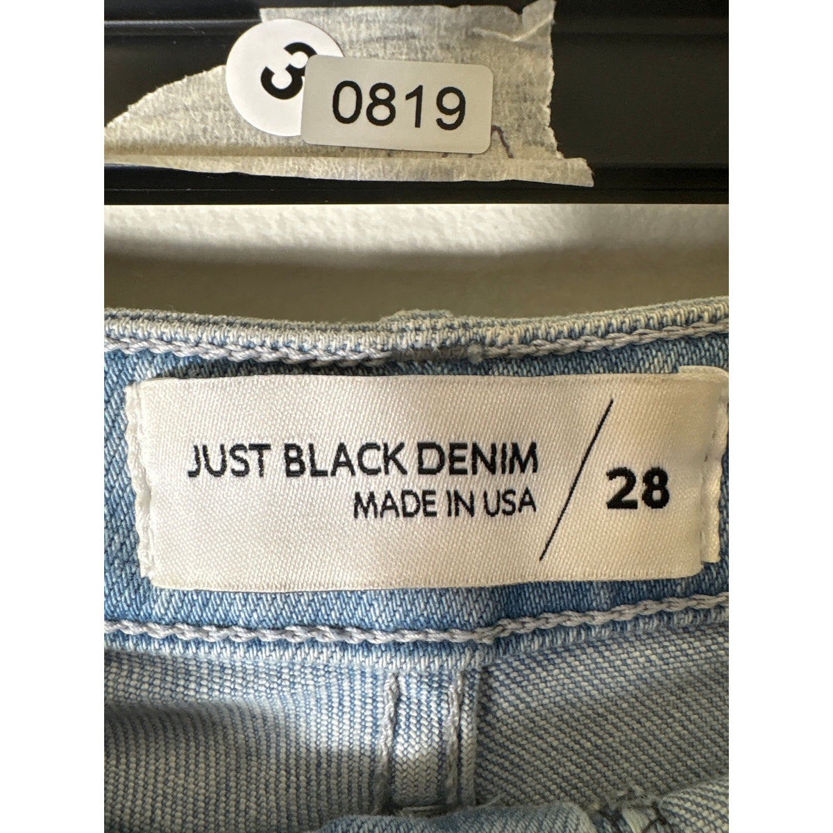 Just Black Denim Front Pocket Wide Leg Jeans Sz 28