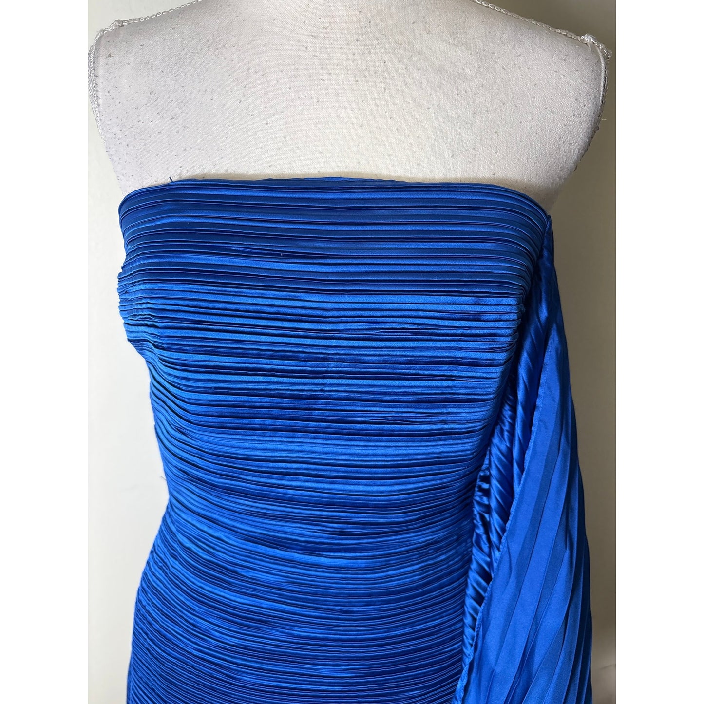 Amur Kayleight Cobalt Blue Strapless Side Ruffle Cocktail Mini Dresss Sz 6