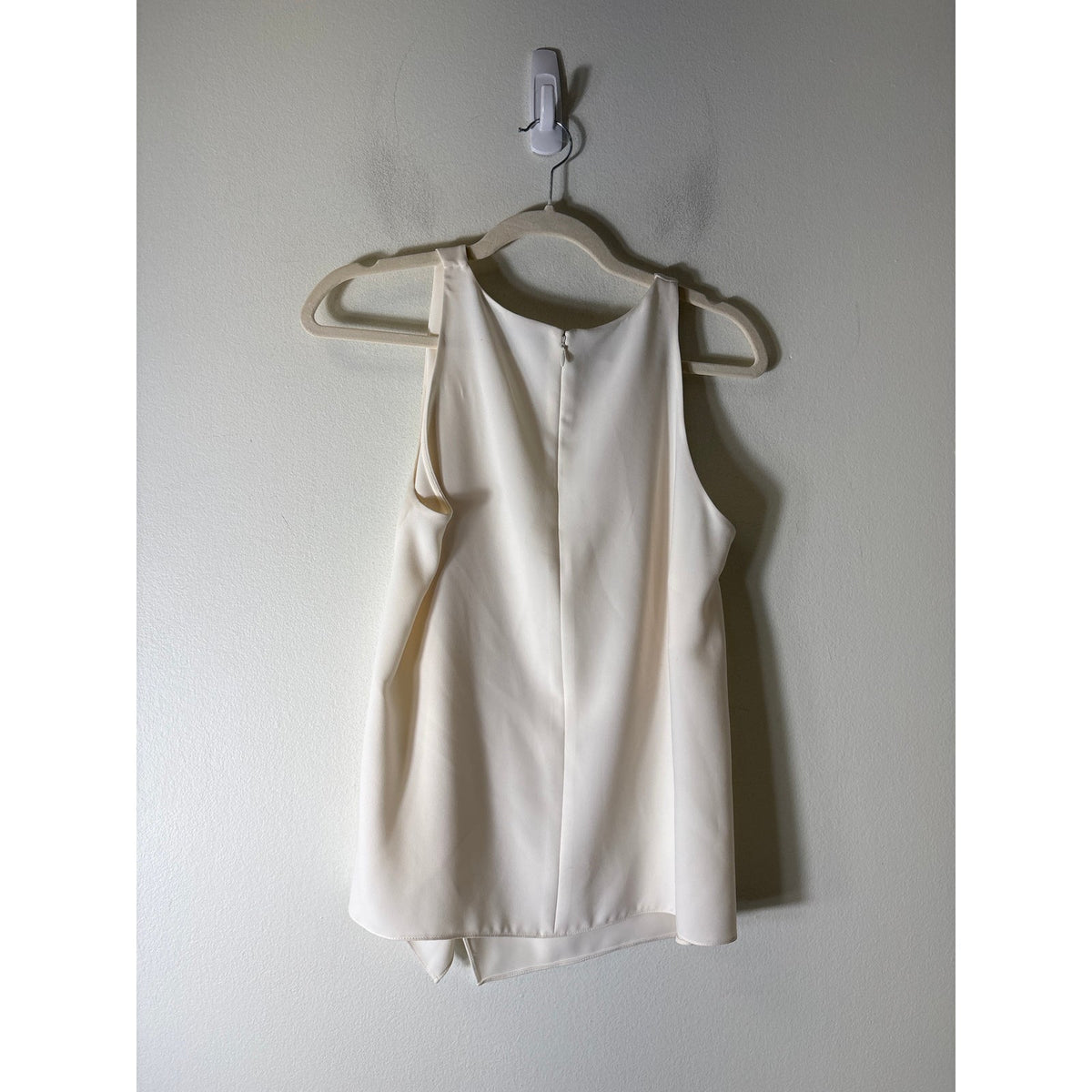 Polo Off White Sleeveless Asymmetrical Top Sz 6