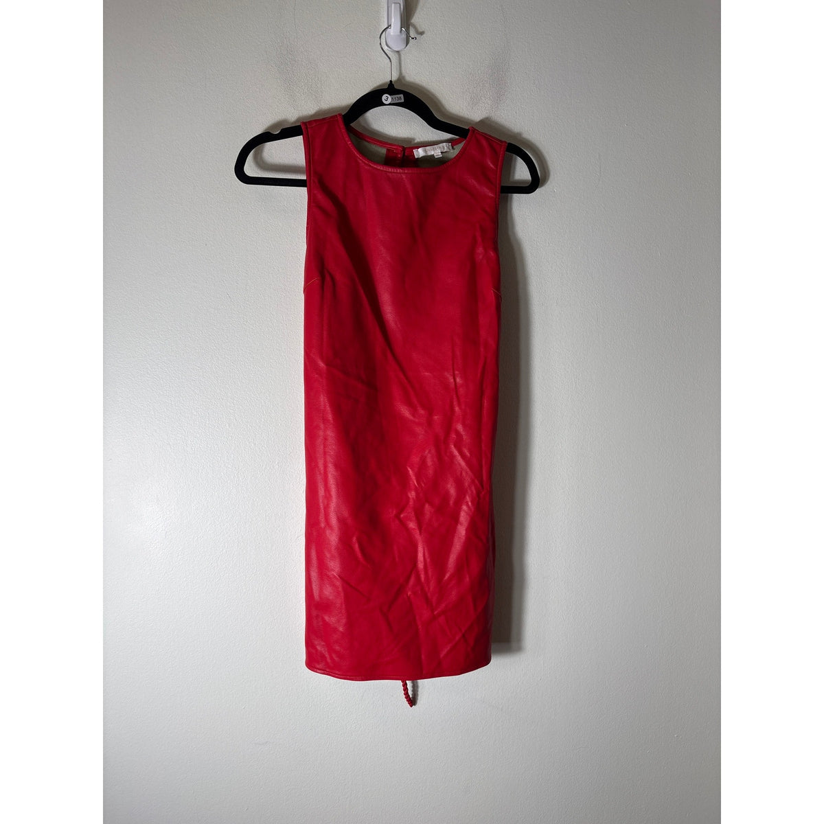 Oliviaceous Red Faux Leather Sleeveless Mini Dress Sz M