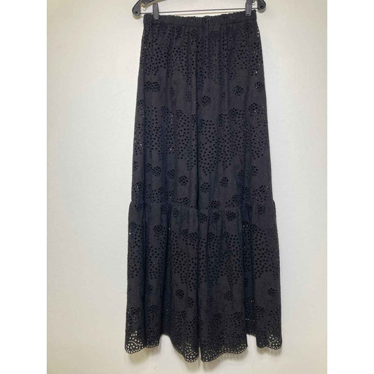 SPRWMN Black Eyelet Maxi Skirt Sz S