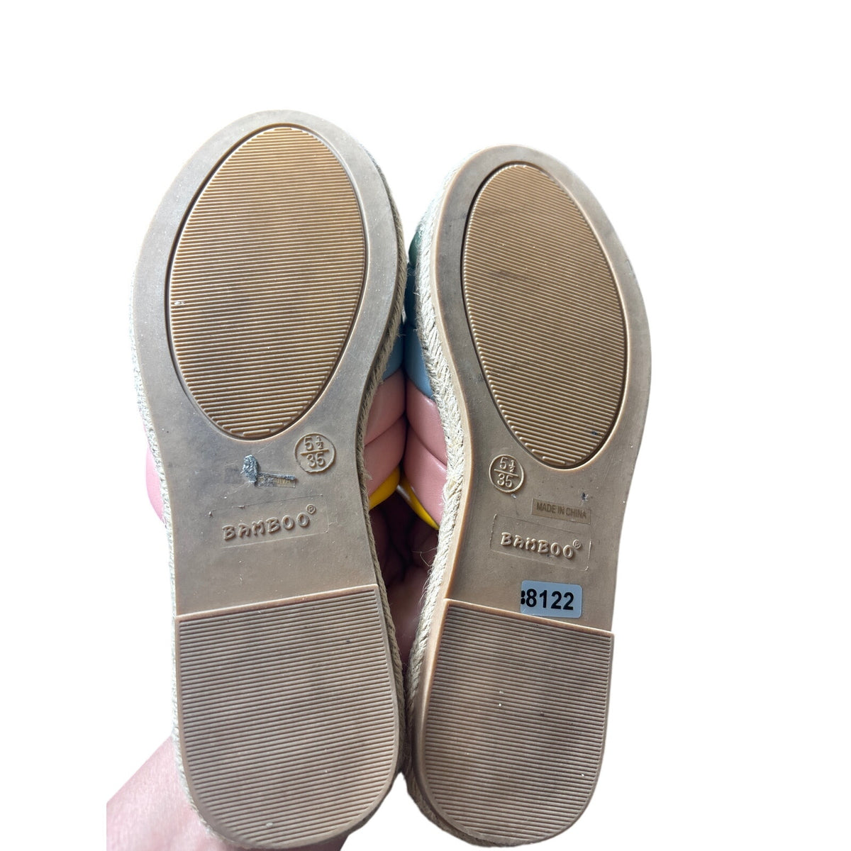Bamboo Rainbow Slides Sz 5.5