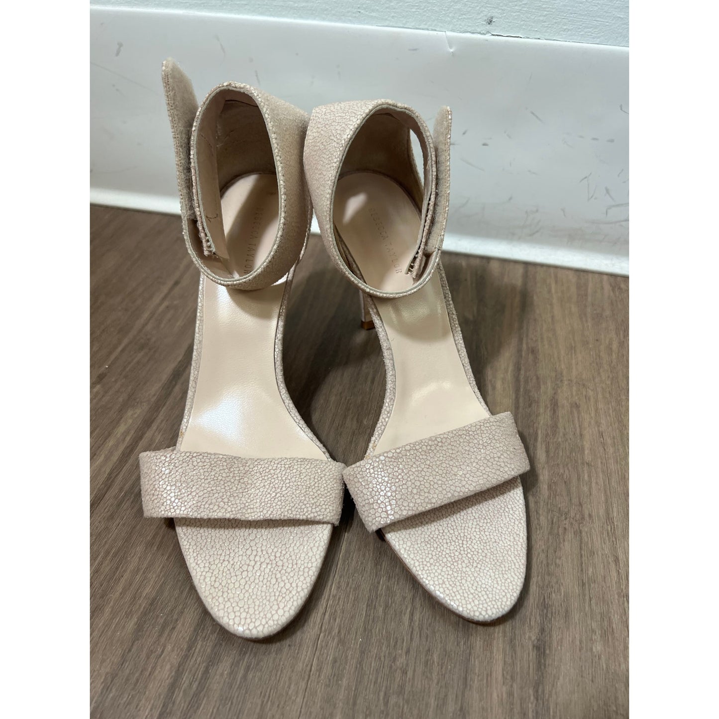 Rebecca Taylor Pebbled Leather Nude Heels Sz 8.5