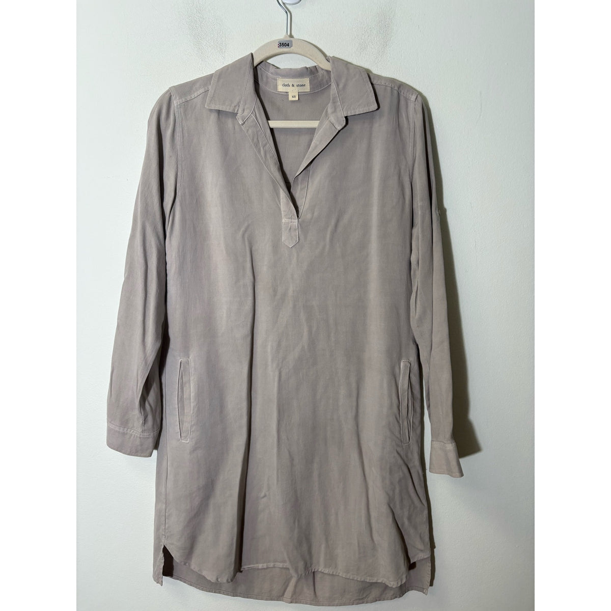 Cloth and Stone Gray Tunic Mini Dress Sz XS
