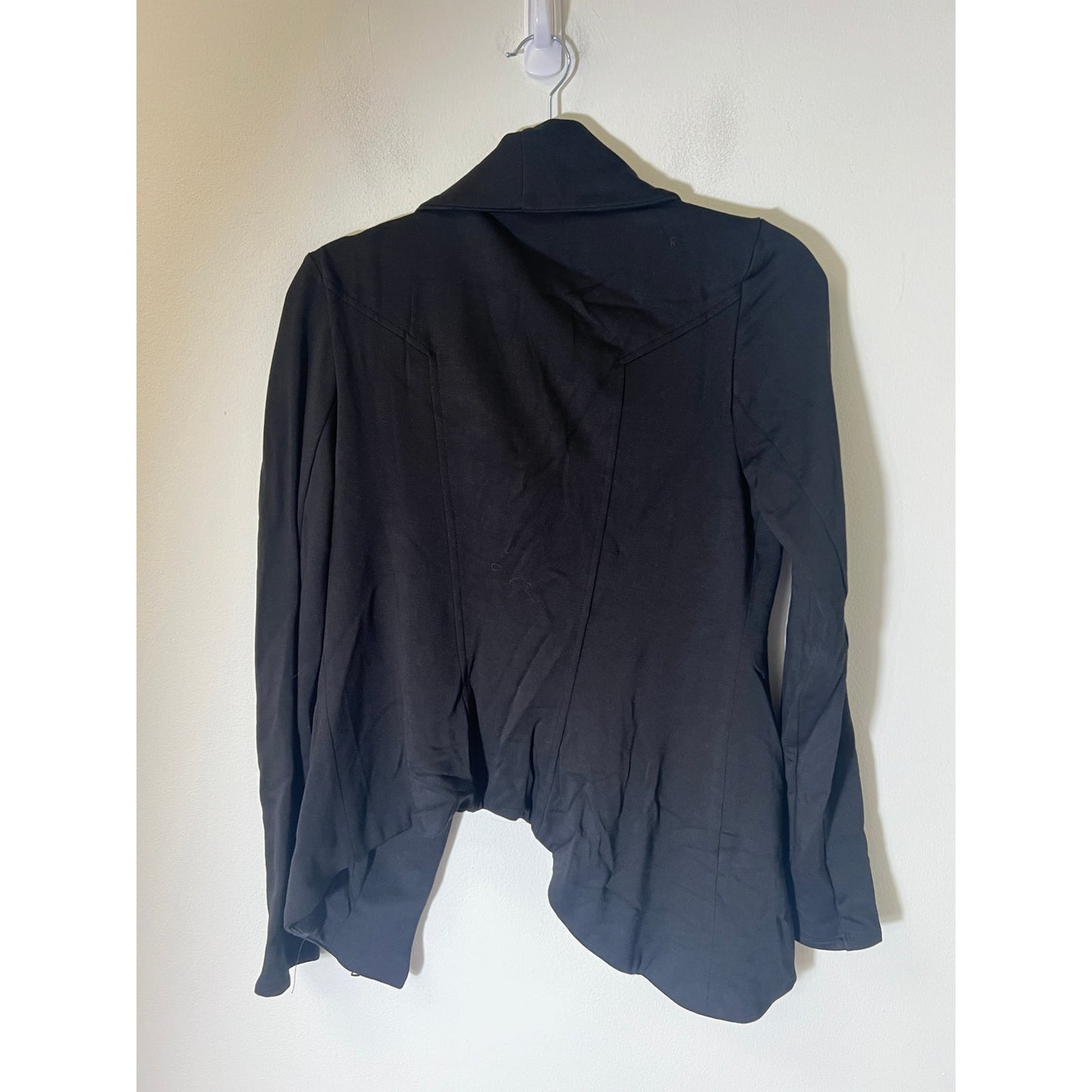 Philosophy Black Zip up Tee Cardigan. Sz Small